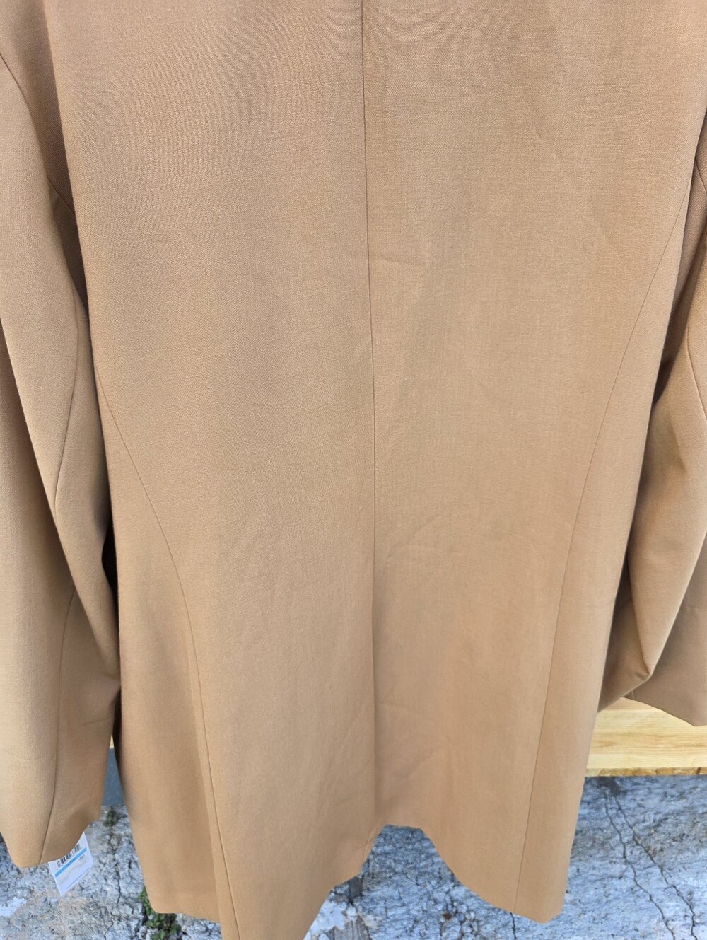 Calvin Klein Women's Mustard Open-Front Blazer Coat - Picture 16 of 16